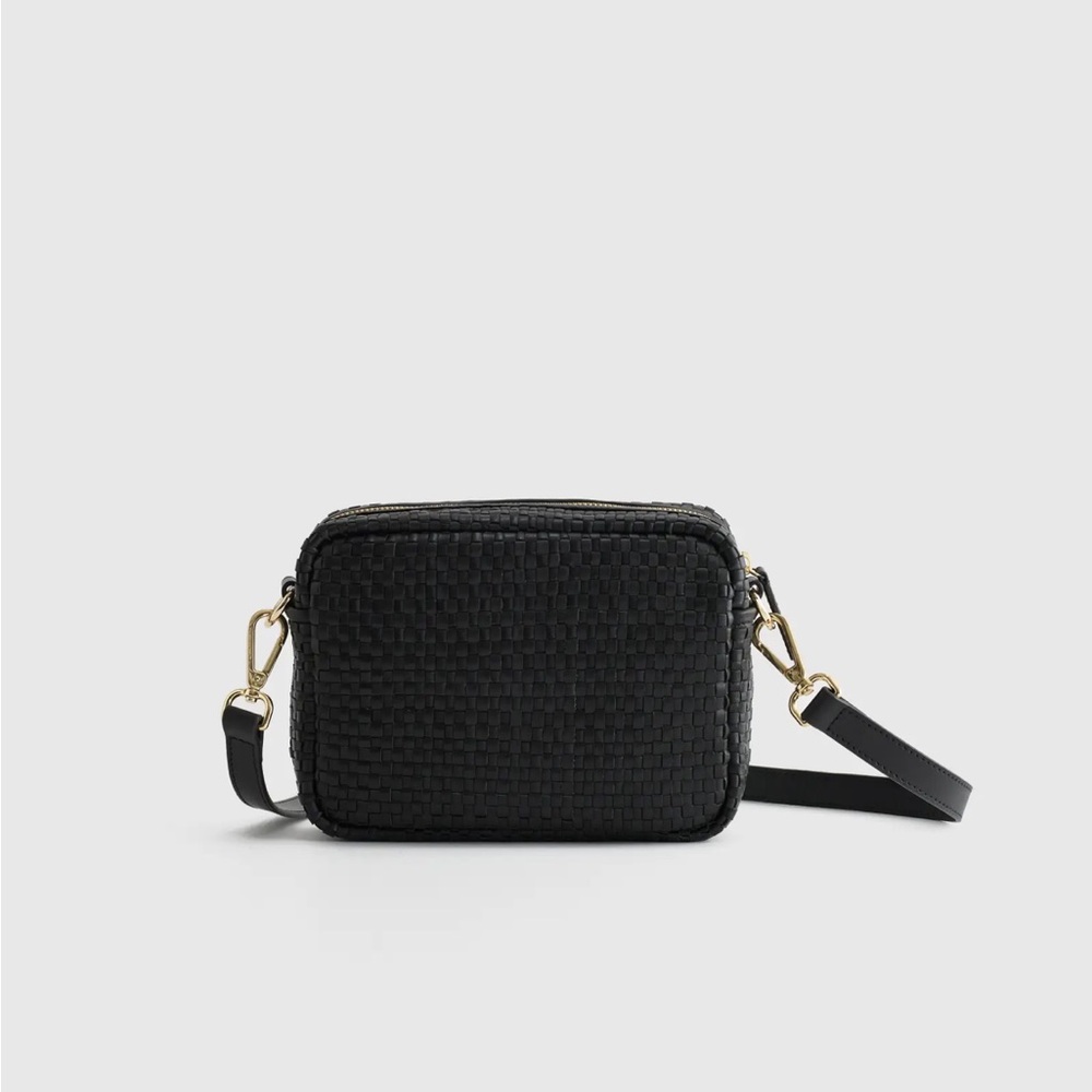 Quince Italian Leather Handwoven Crossbody Bag